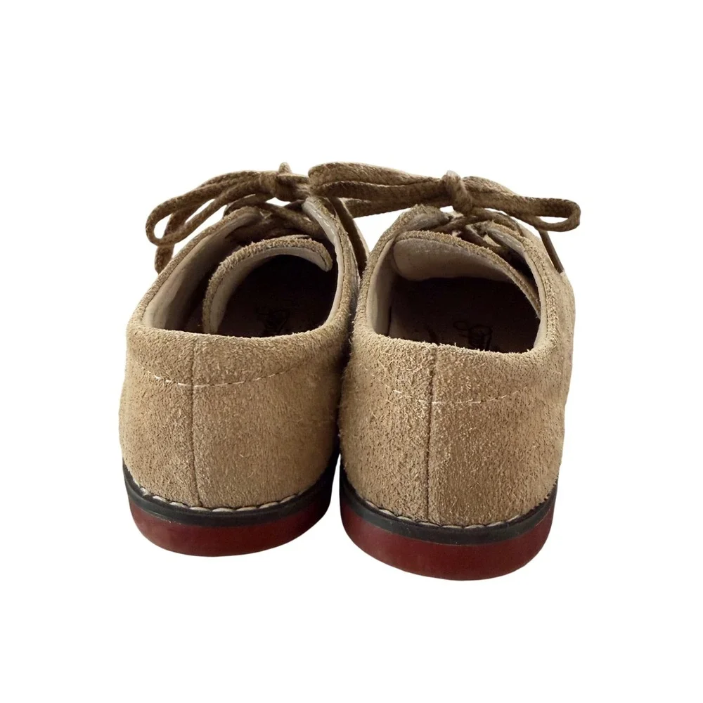 Footmates Bucky 8708 Kids Tan Suede Oxford Buck Shoes Size 9.5 Medium‎ Lace Up